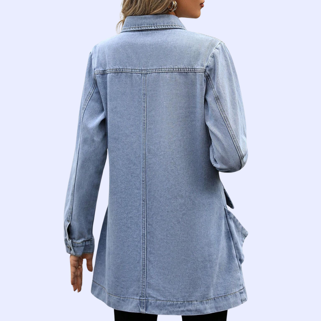 Sofía: una sobrecamisa vaquera de corte largo