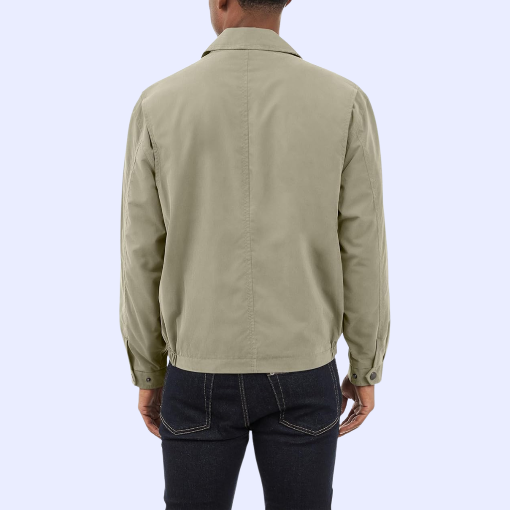 Mateo: una clásica chaqueta Harrington en tono arena